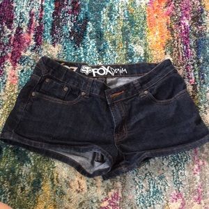 Fox Racing size 9 (30) dark wash shorts